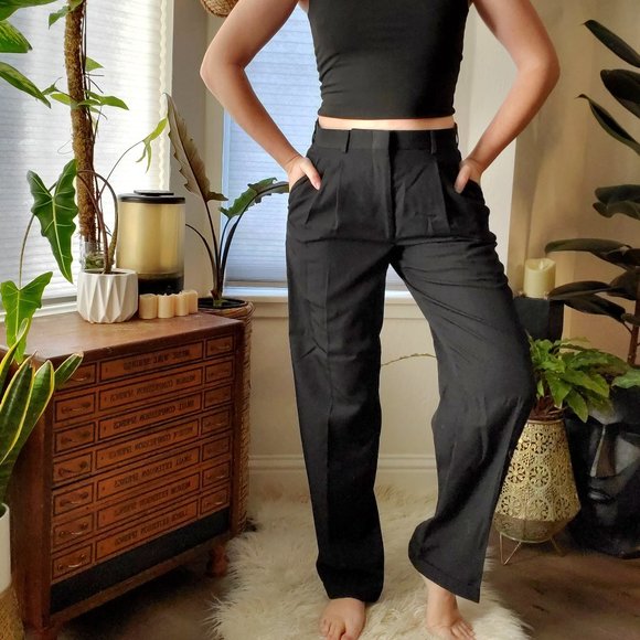 Vintage Pants - vintage 1990s black trousers
